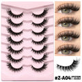 Natural false eyelashes in thick long style without eyeliner requirement