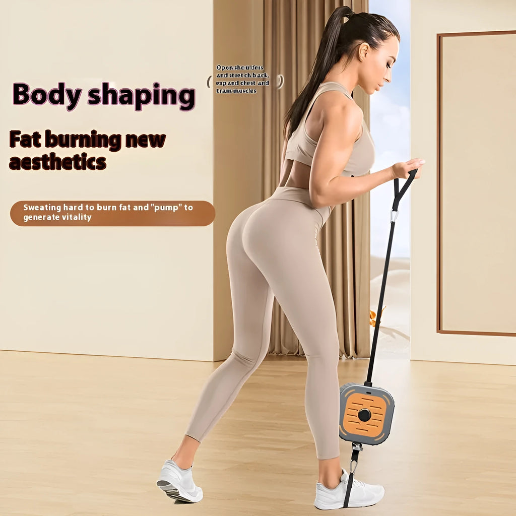 Power pump chest expander strength training equipment in vibrant orange colour