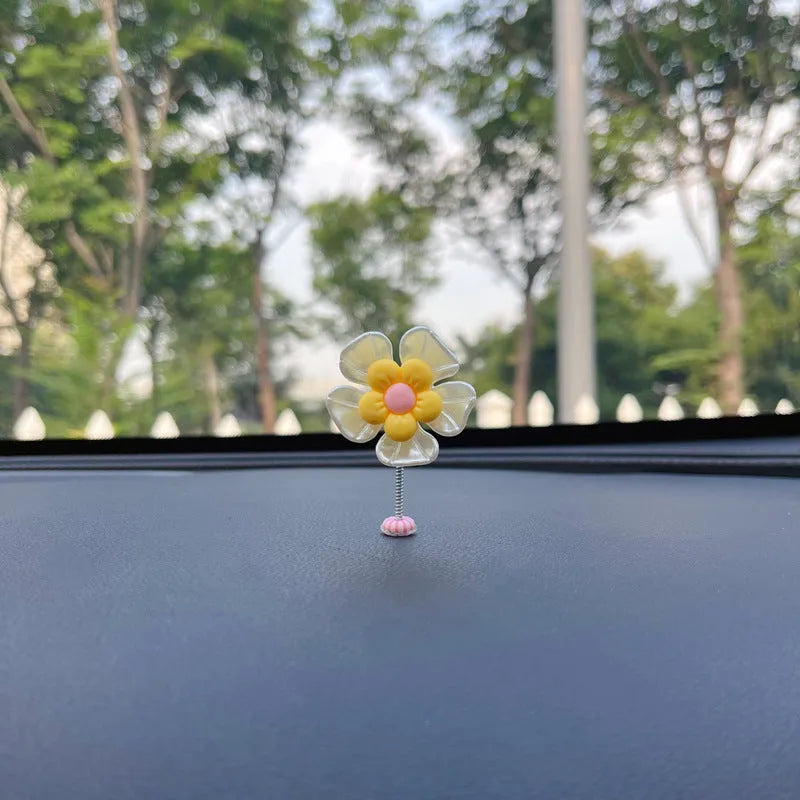 Small plastic car dashboard swing ornament in five colour options