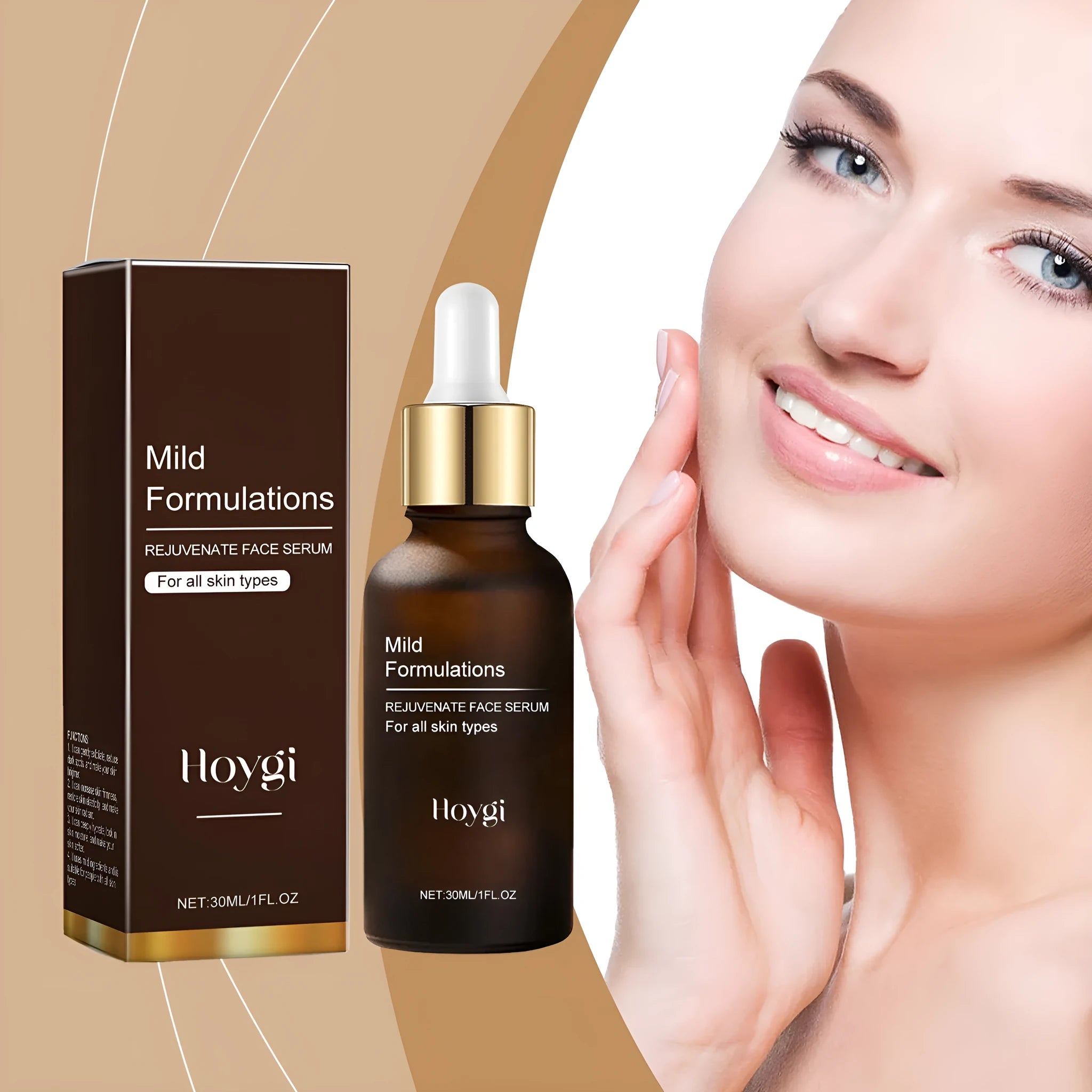 30ml facial skin care essence bottle with nourishing arbutin, collagen, vitamin C and hyaluronic acid formula