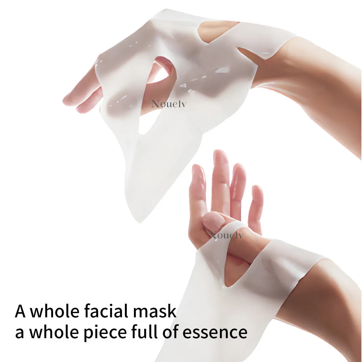 Collagen patch mask set containing four pieces for moisturising treatment of multiple skin types