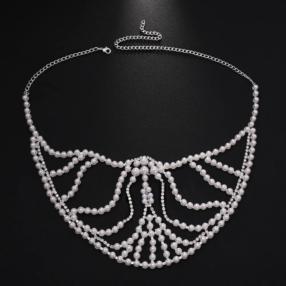Geometric rhinestone mask with electroplated alloy and artificial gemstones in silver finish