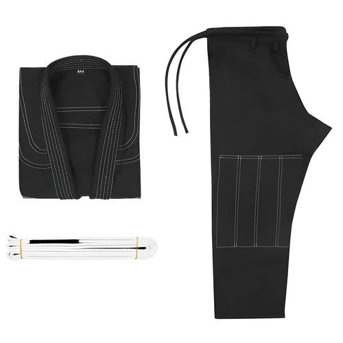 Brazilian Jiu-Jitsu gi training uniform in cotton blend fabric showing colour options