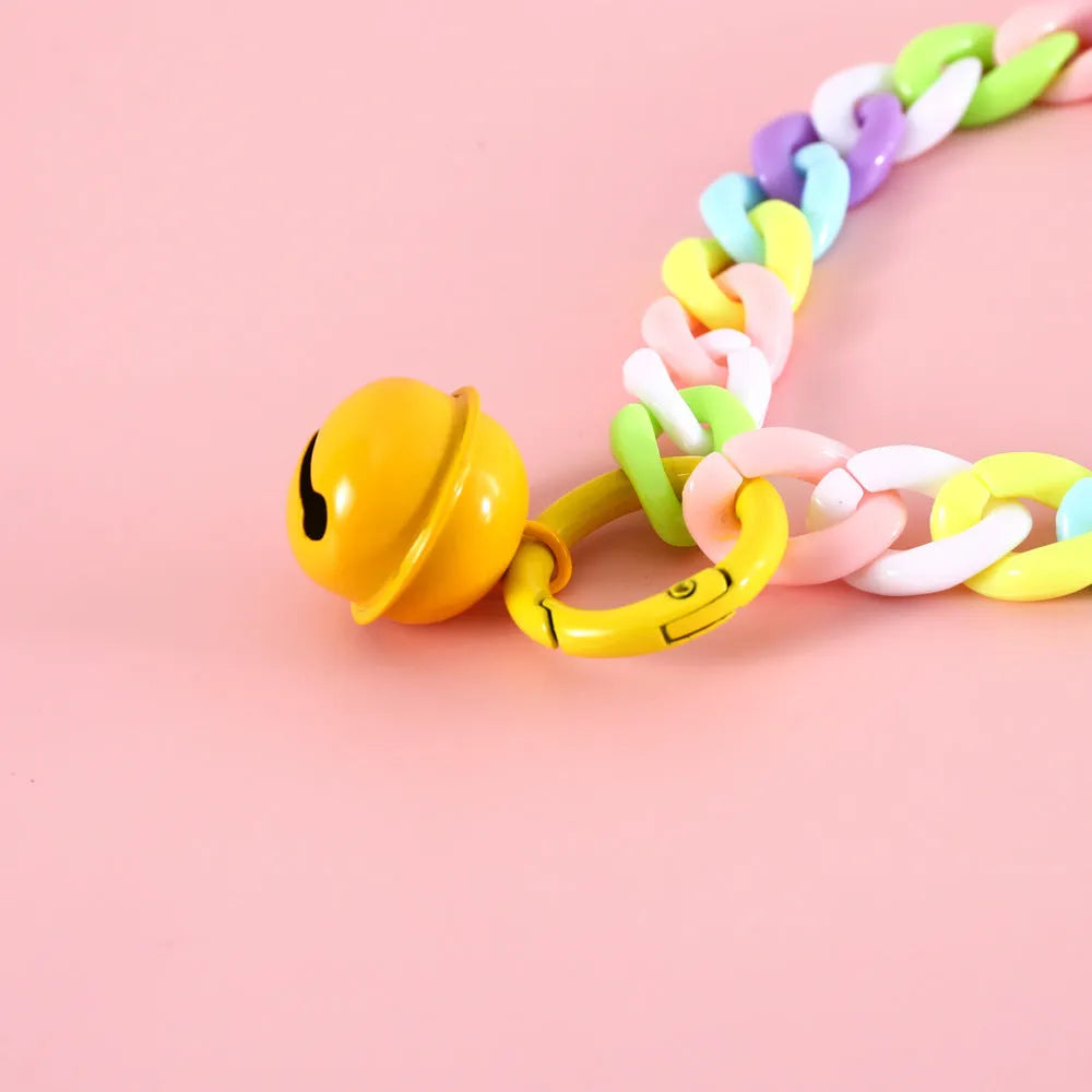 Adjustable plastic pet collar in macaron candy colours of blue, pink and mixed for cats and small dogs.