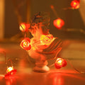 Heart-shaped LED copper wire string lights for Valentine's Day trunk proposal display