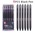 Hot erasable push gel pen with 0.5mm tip in plastic casing