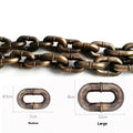 Simulated metal dog leash prop in bronze, antique silver or black colour for video production
