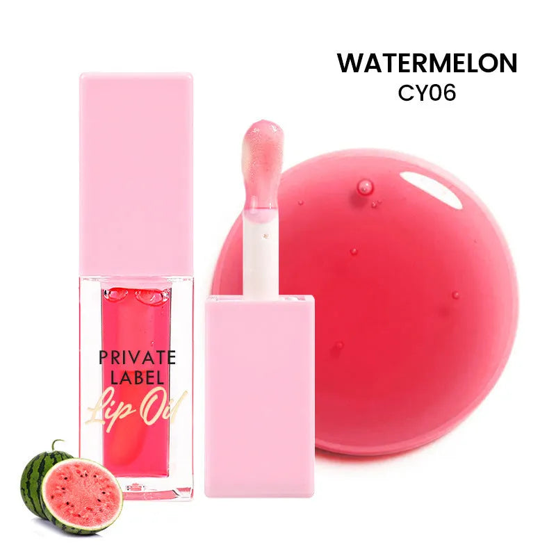 Women's transparent lip gloss tube with six sheer colour options in 6ML size