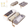 Portable LED camping light with battery power and button switch in off white or dark grey colour