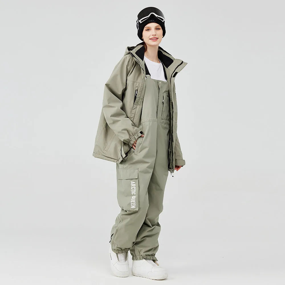 Unisex winter ski suit set with jacket and trousers for snow sports