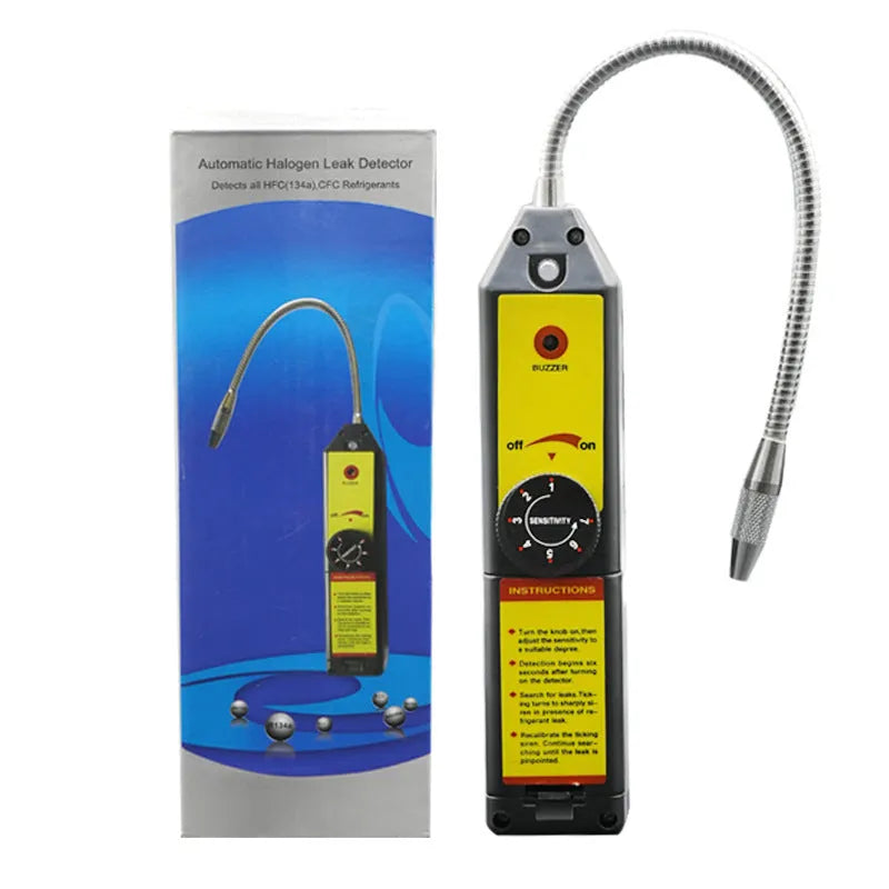 WJL-6000 electronic halogen leak detector with 20cm probe for automotive air conditioning refrigerant testing