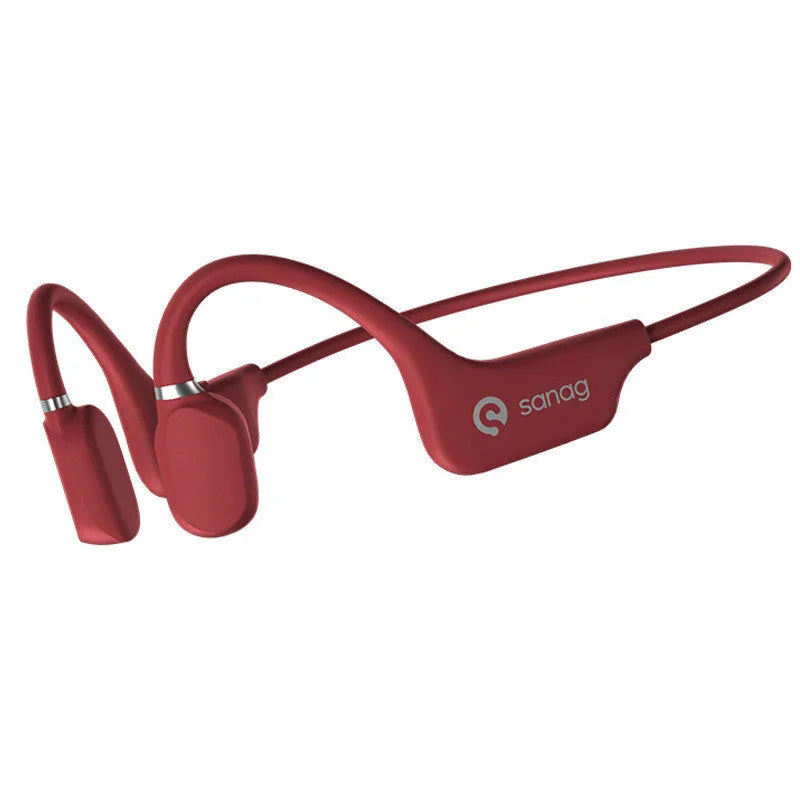 Bone conduction Bluetooth headphones with neckband in various colours for sports and running
