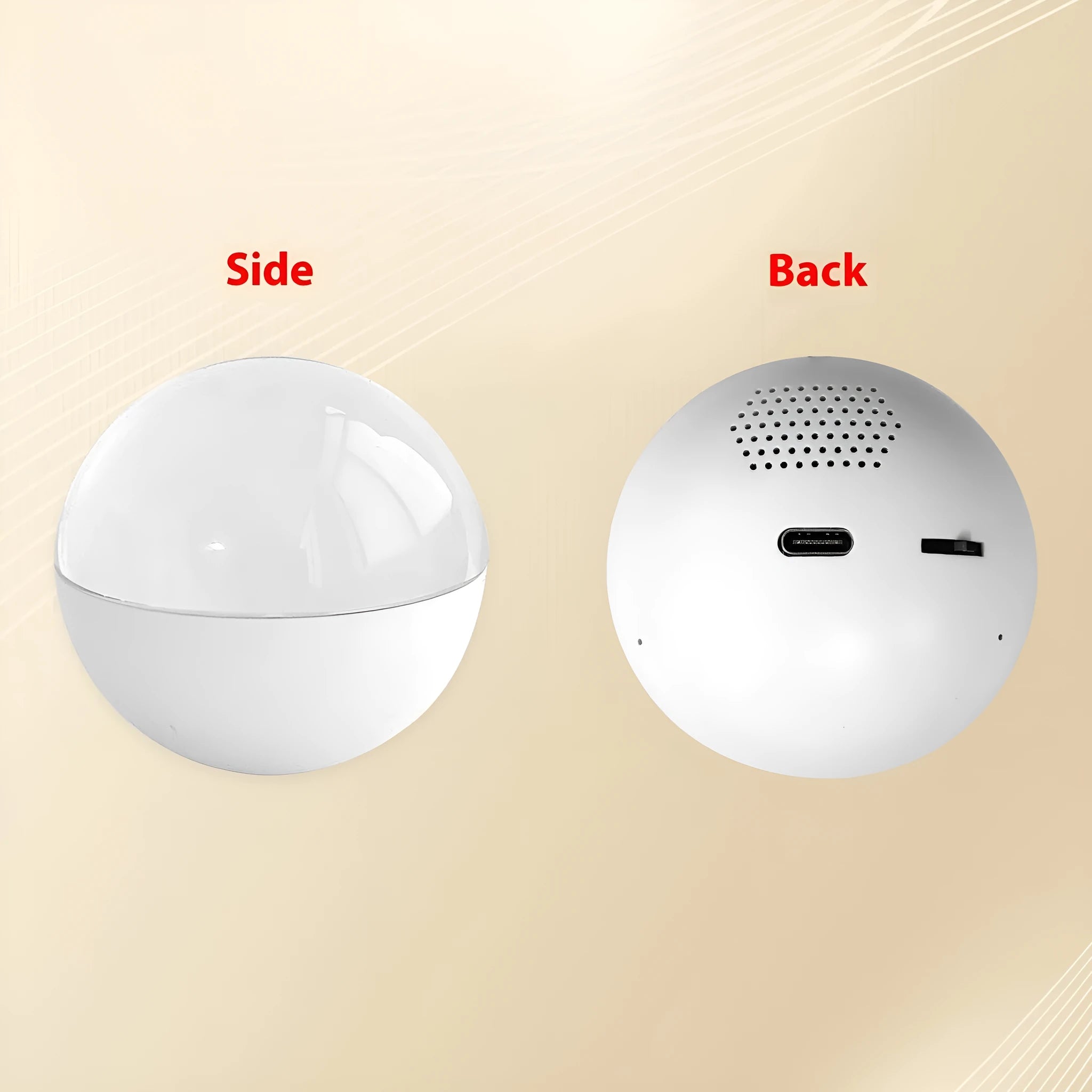 Round screen electronic ball video player in plastic casing with wheel control