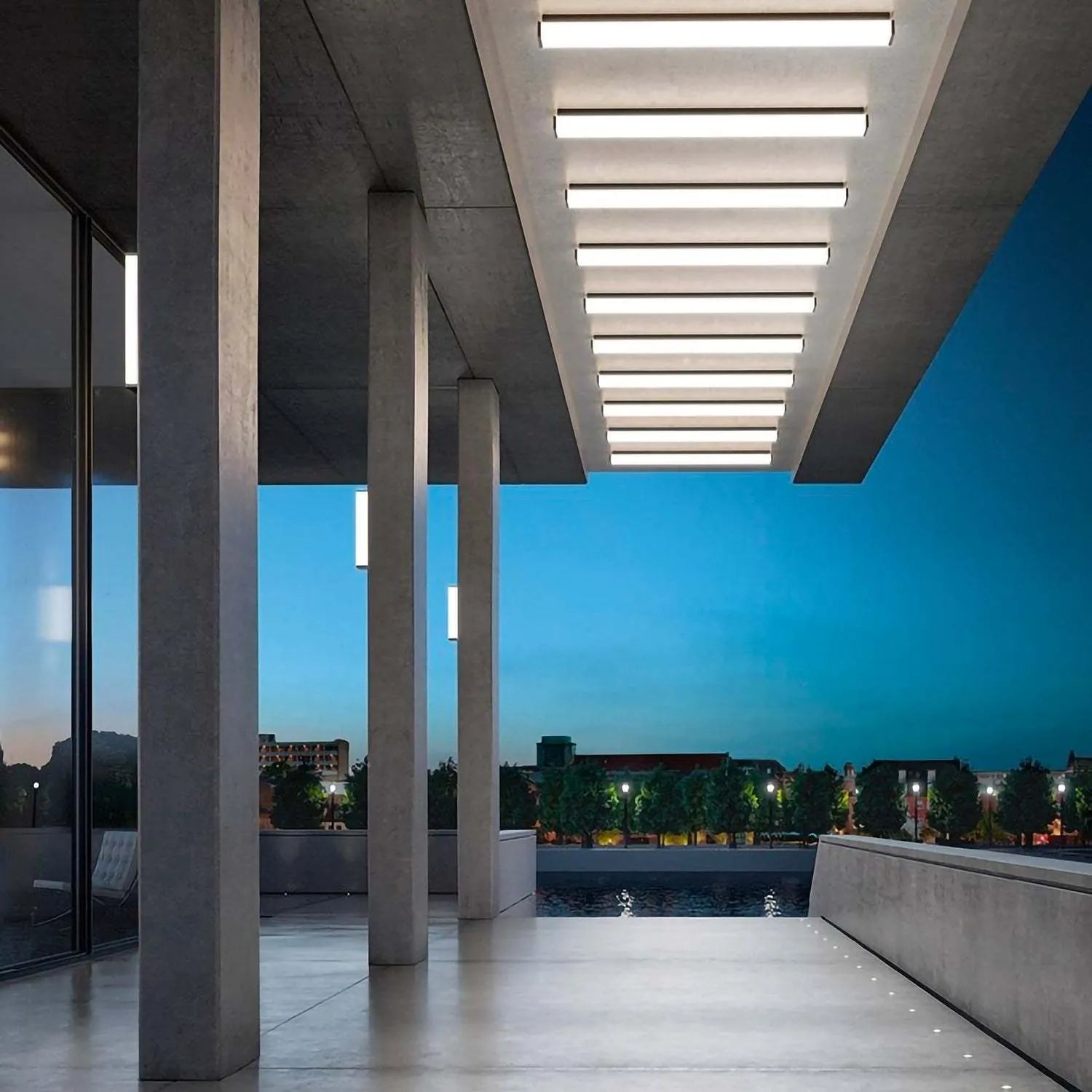 60cm stainless steel outdoor wall light with IP65 waterproof rating and LED illumination