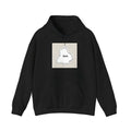 Black drop-shoulder sleeve casual hoodie with kangaroo pocket and loose fit design