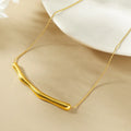 Women's titanium steel pleated necklace with irregular fold design in gold or steel colour electroplated finish