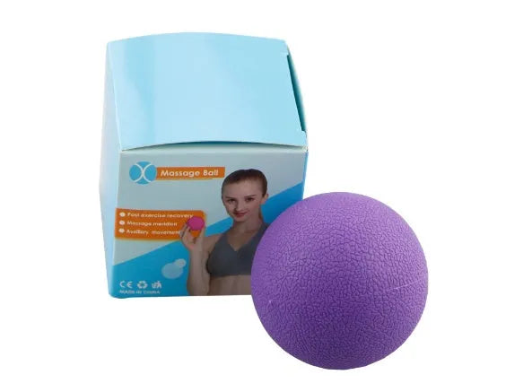 High density peanut massage ball in black on a white background, portable muscle relief tool