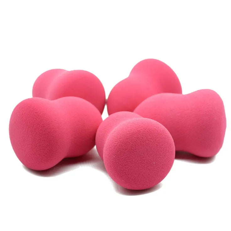 Pink hydrophilic non-latex makeup foundation sponge measuring 4 by 4 by 5.6 centimetres