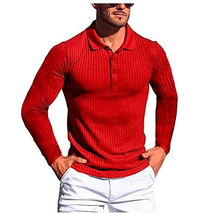 Striped elastic knit summer shirt in loose fit with short sleeves showing colour options