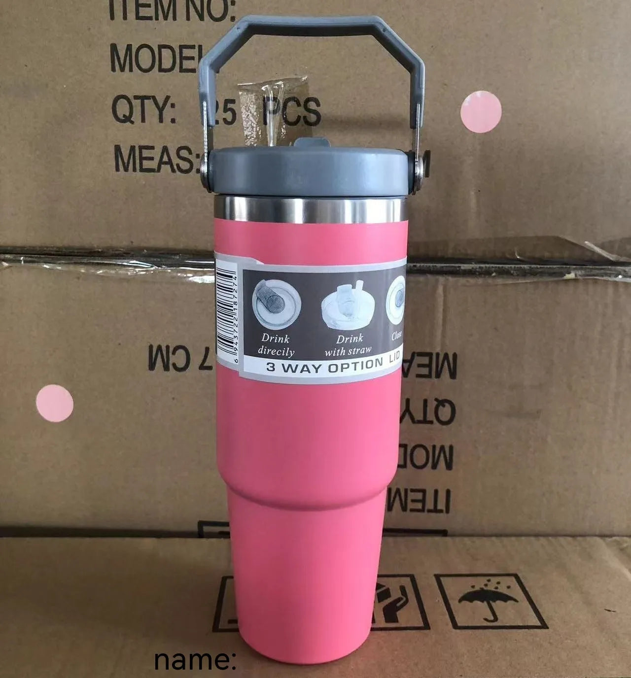 30oz insulated stainless steel travel tumbler with powder-coated finish and splash-proof sliding lid