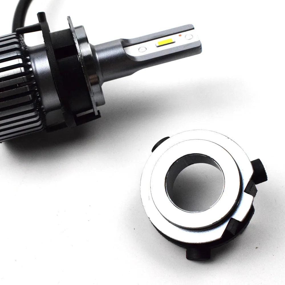 ABS plastic car LED headlight card holder measuring 3.8 by 3.7 by 1 centimetres