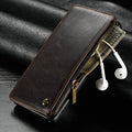 Leather flip phone case for SAMSUNG Note9 in black, brown or red colours