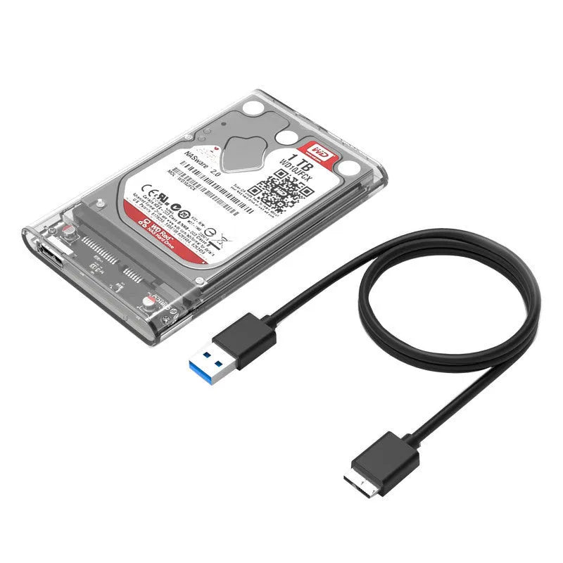 ORICO 2139U3 transparent 2.5 inch USB 3.0 SATA hard drive enclosure with blue LED light
