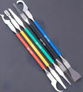 Five stainless steel crowbar disassembling tool knives for prying and removal.
