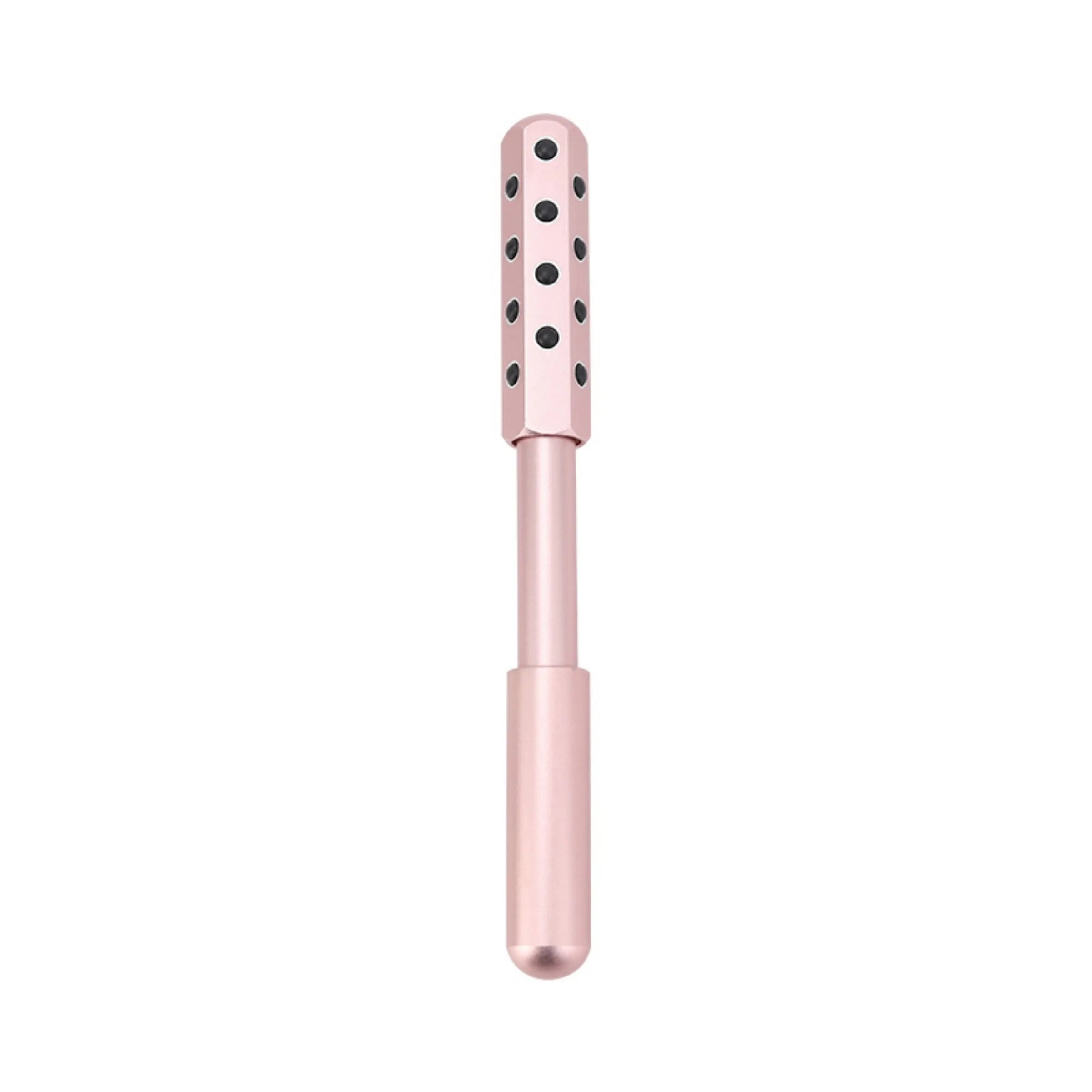 Purple germanium particles facial massage roller with 24 beads for eye area contouring