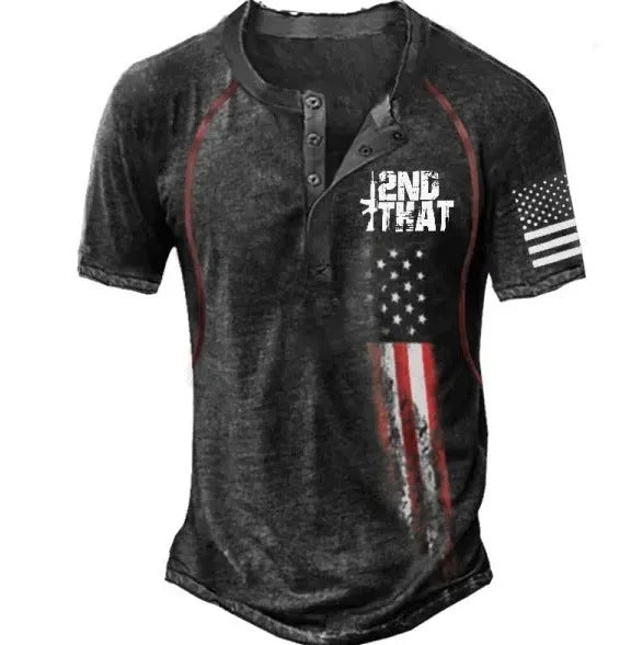 Men's short sleeve polyester sports shirt with lapel buttons in bird eye cloth fabric