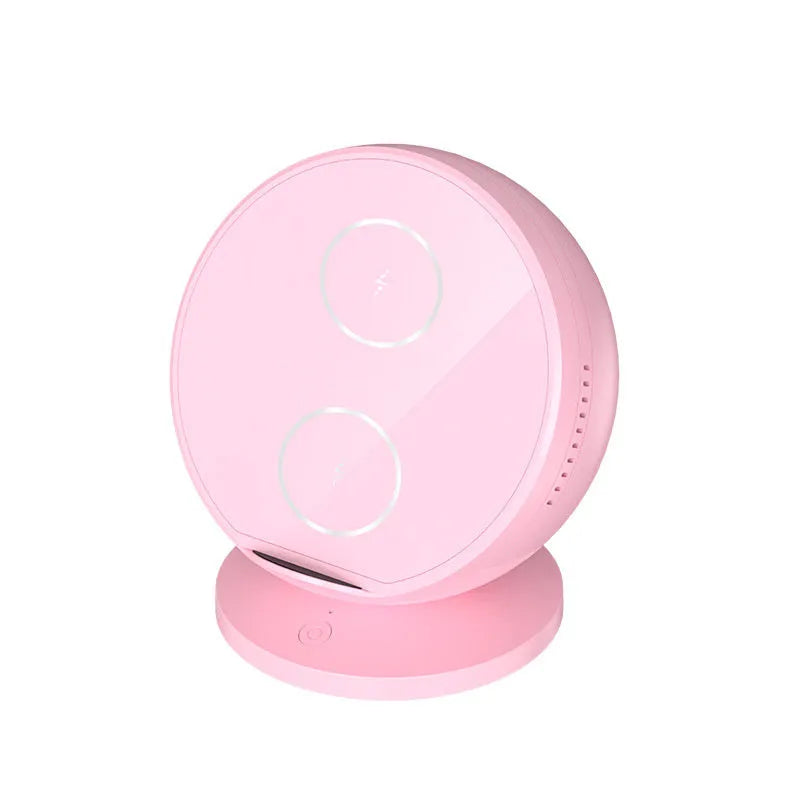 XC-11 multifunctional wireless charging phone holder with integrated Bluetooth speaker in black