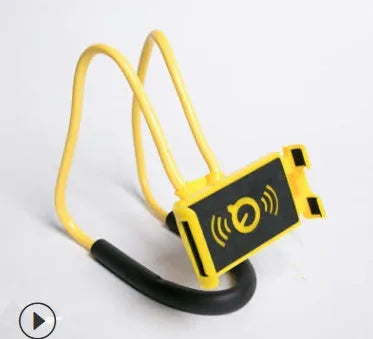 360 degree rotatable plastic and foam phone holder stand in black color for universal smartphones