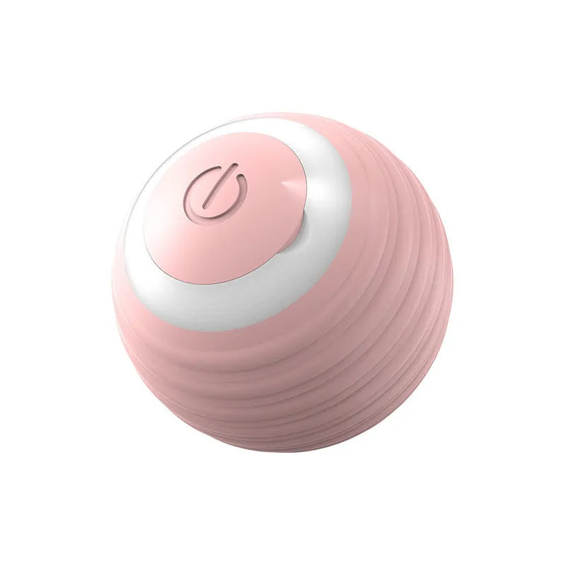 Automatic moving cat toy with rechargeable battery in blue colour on indoor floor