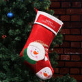 Non-woven fabric Christmas stocking pendant with elk, old man, and snowman festive designs
