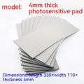 Black and grey plastic light-sensitive mat for seal creation with three thickness options