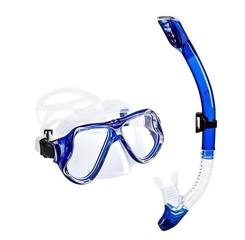 Black PC frame diving goggles with anti-fog lens and adjustable silicone strap for myopia users