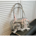 Beige soft PU casual shoulder bag with double straps and horizontal square shape showing mobile phone compartment