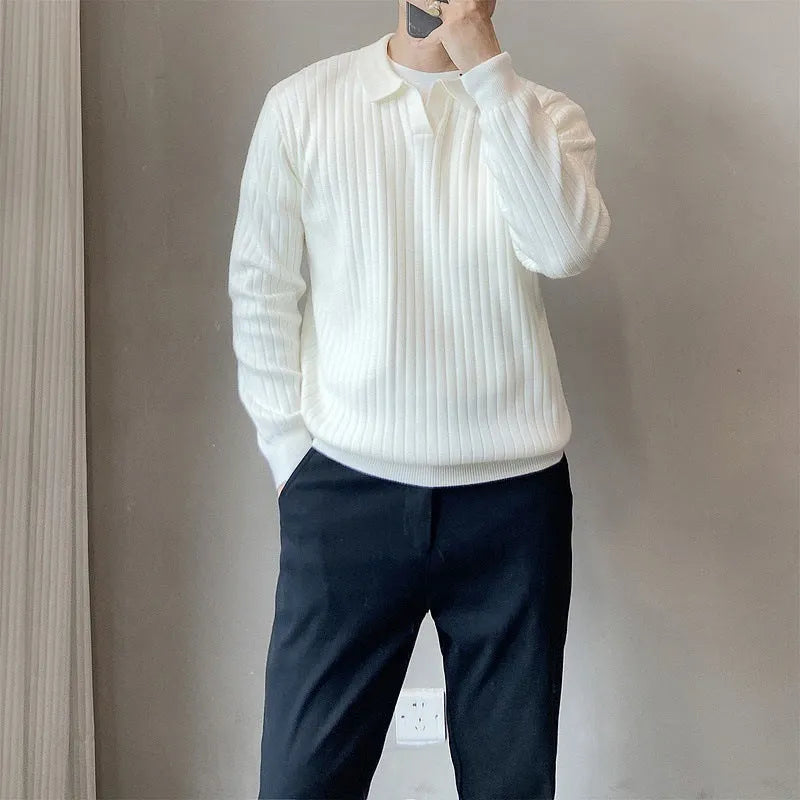 Men's loose knit pullover sweater in modal and rabbit fur blend, shown in army green colour.