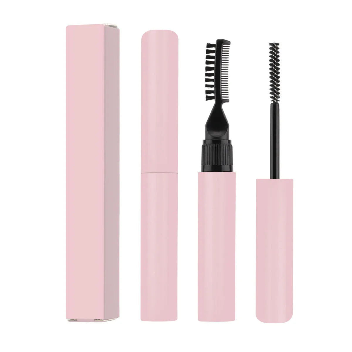 Eyebrow shaping glue with application brush in white and pink colour options