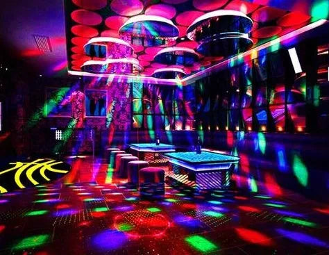 LED laser magic fan stage lighting equipment in black or white with remote control