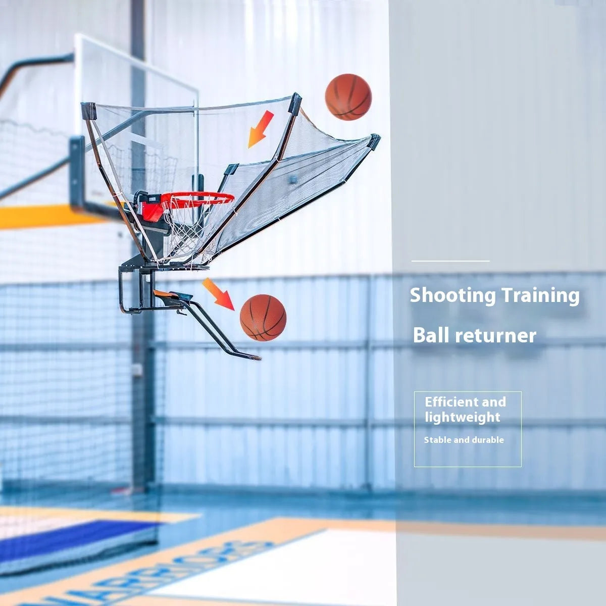 Automatic basketball training return machine made of cowhide leather and iron, shown in New Upgrade Second Generation colour.