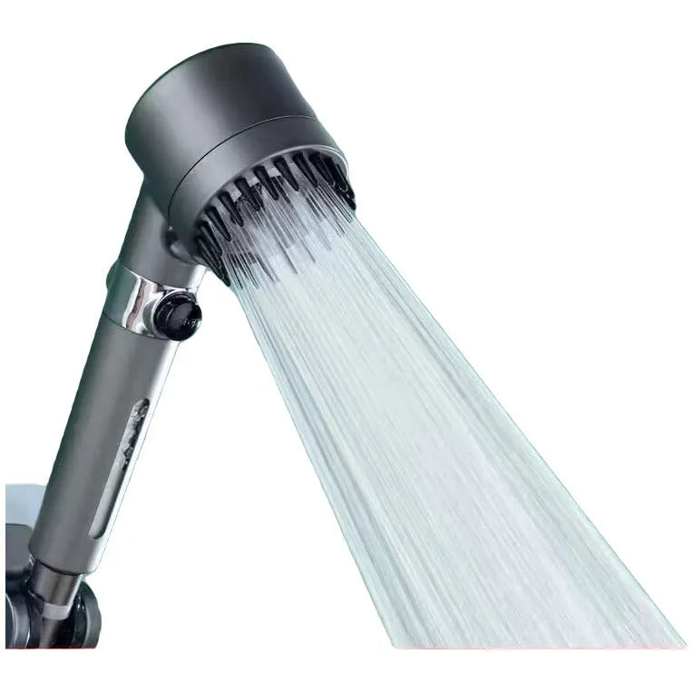 Portable modern minimalist ABS plastic shower head with three spray mode settings