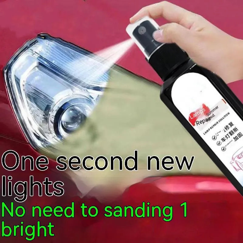 100ml bottle of car headlight restoration and repairing liquid for plastic lenses.
