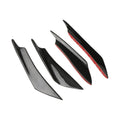 Four-piece carbon fibre pattern bumper blade spoiler for automotive installation