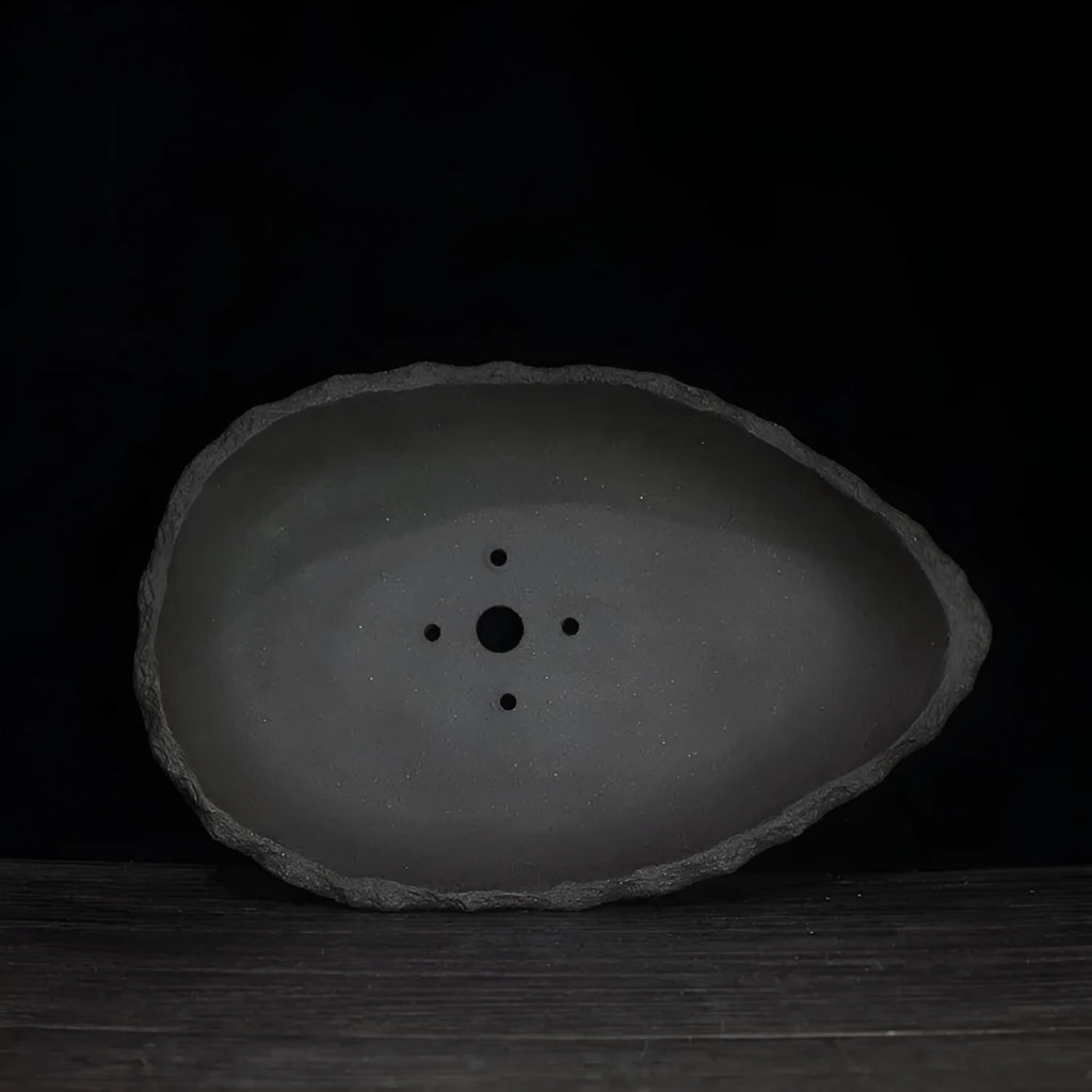 Handmade purple clay flowerpot showing colour style options and drainage hole choices for indoor plants.
