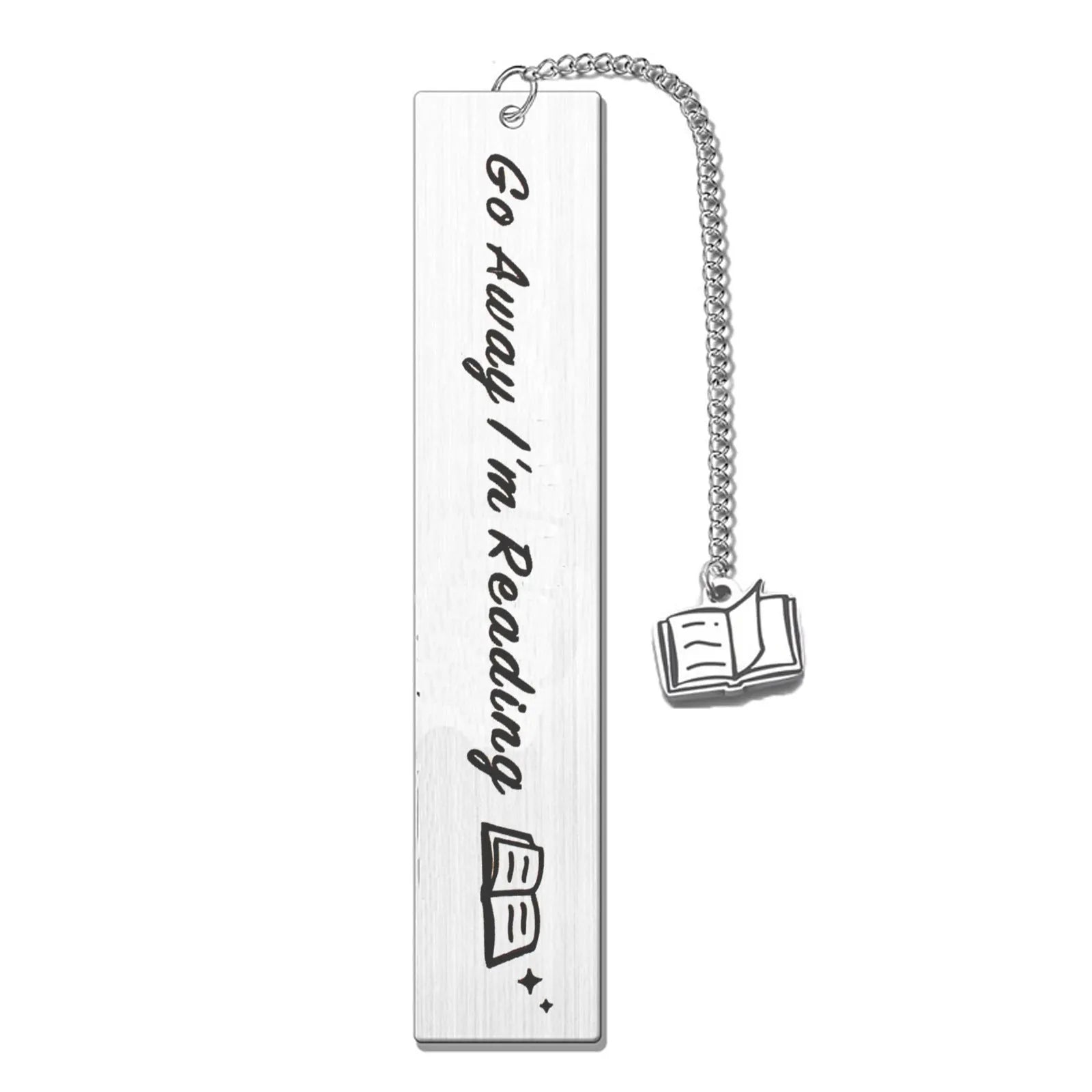 Stainless steel lettering metal bookmark with tassel in presentation box
