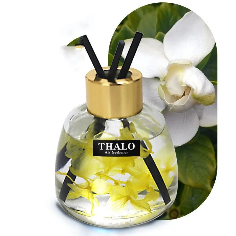 Glass car perfume ornament in creative bottle shape for loose incense automotive decoration