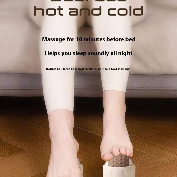 Massage ball set for cold and hot compress therapy in green and brown colour options