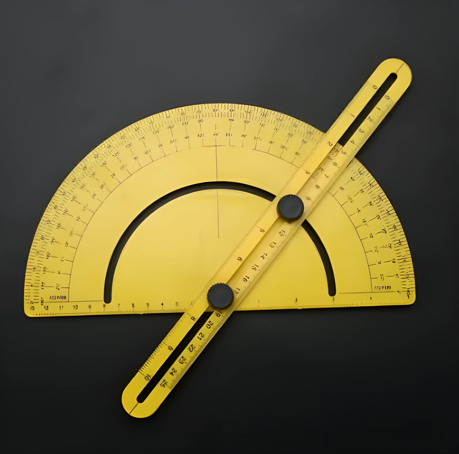 ABS plastic 180-degree tool angle instrument with measuring arm scale board