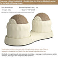 Massage ball set for cold and hot compress therapy in green and brown colour options